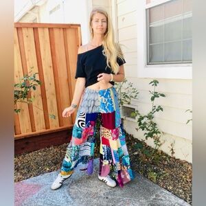 Baggy patchwork palazzo pants!
